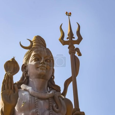 Big statue of Lord Shiva near Delhi International airport, Delhi, India, Lord Shiv big statue touching sky at main highway Mahipalpur, Delhi