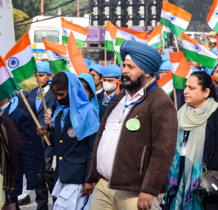 Foto de Delhi, India - 26 de diciembre de 2023 - Veer Bal Diwas conmemora el martirio de los cuatro hijos del décimo y último gurú sij Gobind Singh, En enero de 2021 Modi anunció el 26 de diciembre observado como Veer Bal Diwas - Imagen libre de derechos