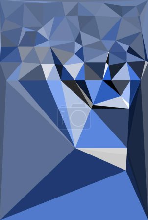 Foto de Azul blanco gris patrón y diseño de mosaico triangular cubista 3d - Imagen libre de derechos