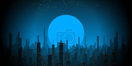 Photo for Once in a wide-angled blue-moon - Royalty Free Image