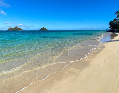 Photo for Lanikai Beach and the Mokulua Islands in Hawaii - Royalty Free Image