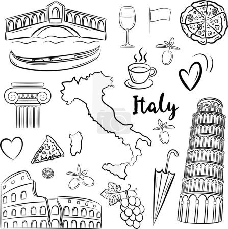 Illustration for Vector doodle elements, Isolated national elements made in vector - Royalty Free Image