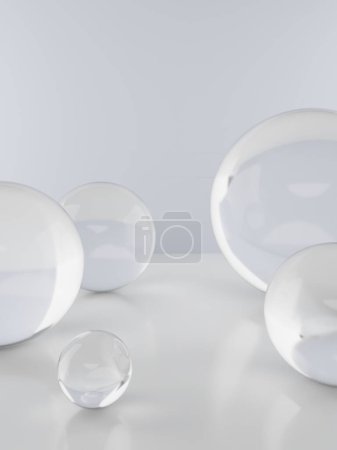 Foto de 3D Rendering Clear Crystal Product Display Background for Refreshing, Cleansing or Whitening Health, Medical and Beauty Products. - Imagen libre de derechos
