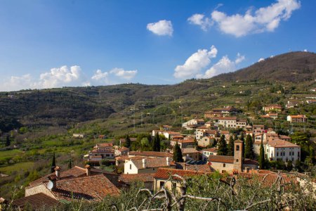 Arqua Petrarca, historic village and Euganean Hills in the Padua province, Veneto, Italy