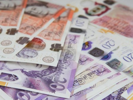 Foto de Britain money pounds sterlings close up. - Imagen libre de derechos