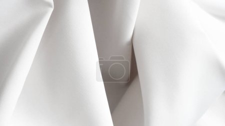 .Smooth white fabric background, minimalist elegance for product presentation or design projects