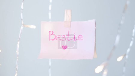 Photo for A vibrant and colorful Bestie inscription, perfect for celebrating friendship and love - Royalty Free Image