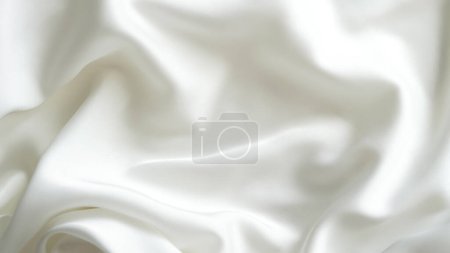 white silk fabric background copy space.