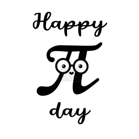 Illustration for Happy international day of mathematics vector background illustration. World Pi Day banner - Royalty Free Image