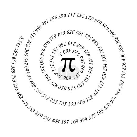Téléchargez les illustrations : Happy international day of mathematics vector background illustration. World Pi Day banner - en licence libre de droit