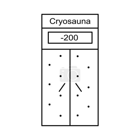 Téléchargez les illustrations : Cryosauna illustration vectorielle de thérapie par glace pour les lésions bénignes et malignes. cryothérapie du corps entier. Traitement de gel indolore pour une meilleure santé. Refroidissement à l'azote liquide pour traitement cryogénique. - en licence libre de droit