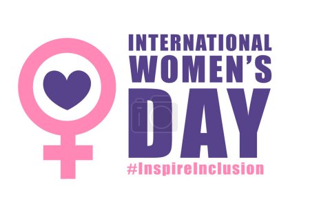 Téléchargez les illustrations : Affiche concept de la Journée internationale de la femme. Inspirez Inclusion femme illustration fond. Thème de la campagne de la journée des femmes 2024 - InspireInclusion - en licence libre de droit