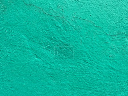 Photo for Teal, Sea-foam green blank plaster wall texture background in Mexico - Royalty Free Image