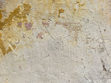 Téléchargez les photos : Grungy, mur de plâtre en détresse avec peeling peinture au Mexique. Texture Contexte. - en image libre de droit