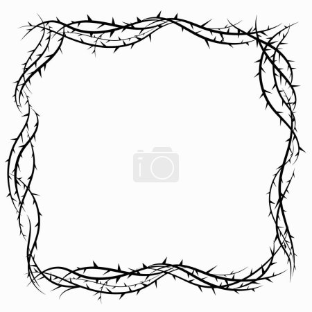 Illustration for Realistic design crown of thorns Vector illustration. - Royalty Free Image