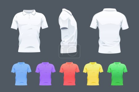 Illustration for Polo shirt collection Vector illustration. - Royalty Free Image