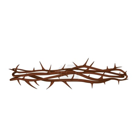 Illustration for Realistic crown of thorns Vector illustration. - Royalty Free Image