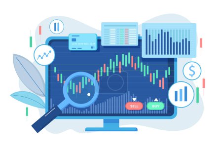 Photo for Stock exchange data concept Vector illustration. - Royalty Free Image