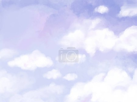 Photo for Hand painted watercolor pastel sky background Vector illustration - Royalty Free Image