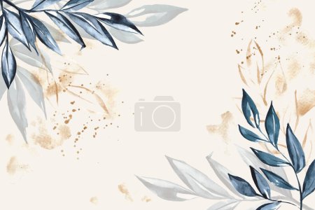 Photo for Hand painted watercolor nature background Vector illustration - Royalty Free Image