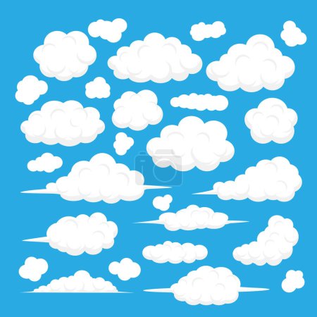 Illustration for Flat clouds collection Vector EPS - Royalty Free Image