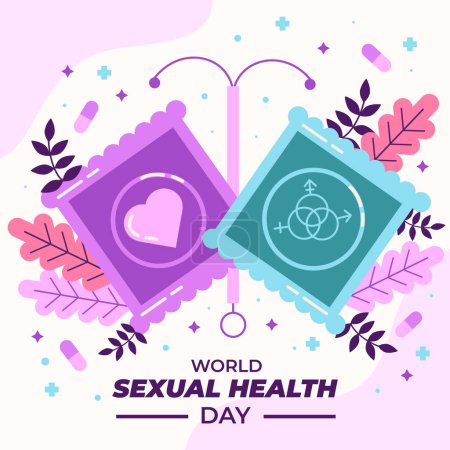 Ilustración de Ilustración del día de la salud sexual mundial plana Ilustración vectorial - Imagen libre de derechos