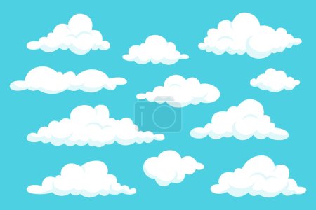 Ilustración de Nube de dibujos animados paquete Vector ilustración - Imagen libre de derechos