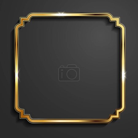 Photo for Realistic golden frame template Vector illustration - Royalty Free Image