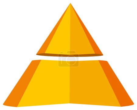 Ilustración de un gráfico piramidal bipartito
