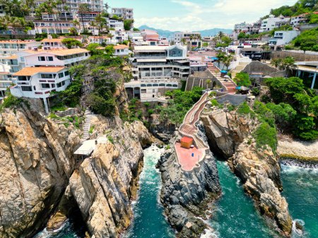 Photo for Aerial View of La Quebrada Cliff Diving in Acapulco, Mexico - Royalty Free Image