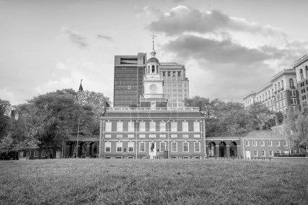 Foto de Independence Hall en Filadelfia, Pensilvania USA amanecer - Imagen libre de derechos