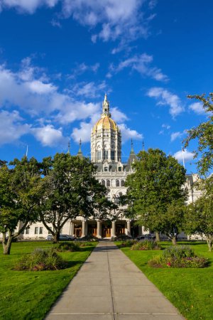 Foto de Connecticut State Capitol en el centro de Hartford, Connecticut en Estados Unidos - Imagen libre de derechos