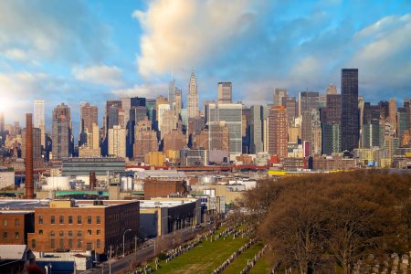 Foto de Ciudad de Nueva York skyline, paisaje urbano de Manhattan en Estados Unidos - Imagen libre de derechos