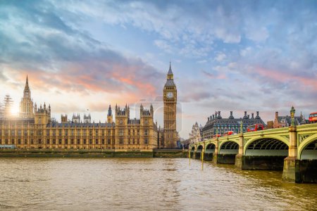Photo for London city skyline with Big Ben and Houses of Parliament, cityscape in UK  England - Royalty Free Image