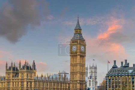 Photo for London city skyline with Big Ben and Houses of Parliament, cityscape in UK  England - Royalty Free Image