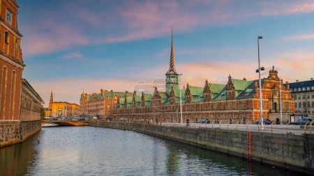 Photo for Cityscape of downtown Copenhagen city skyline in Denmark at sunset - Royalty Free Image