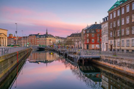 Photo for Cityscape of downtown Copenhagen city skyline in Denmark at sunset - Royalty Free Image