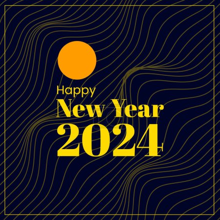 Téléchargez les photos : Bonne année 2024 Style rétro Fond futuriste Résumé - en image libre de droit