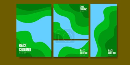 Téléchargez les photos : Modèle géométrique abstrait Fond sans couture avec palette de couleurs vertes - en image libre de droit
