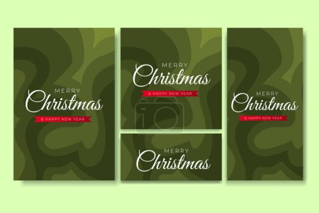 Téléchargez les photos : Joyeux Noël Flyer et ensemble de médias sociaux avec fond abstrait géométrique - en image libre de droit