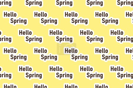 Téléchargez les photos : Vecteur Bonjour printemps sans couture motif arrière-plan - en image libre de droit