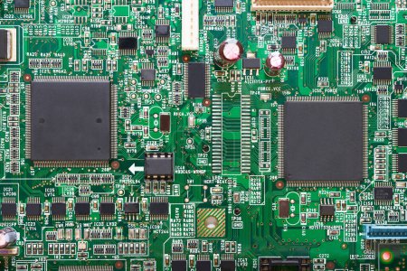 Foto de Close up of computer electronic circuit - Imagen libre de derechos