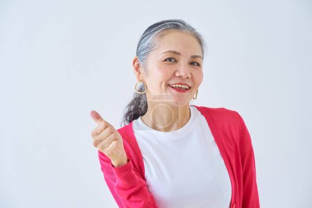 Photo for Senior woman doing a nice pose indoors - Royalty Free Image
