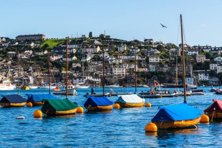 Photo for Fowey, Cornwall, UK - August 14, 2023: The picturesque coastal town of Looe in Cornwall, England, UK - Royalty Free Image
