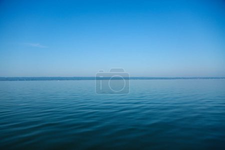 lake ammersee in bavaria, blue sky