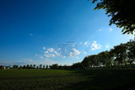 Feldmoching in munich bavaria, blue sky