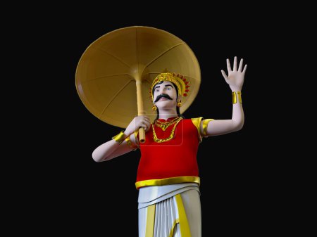 Téléchargez les photos : La légende du roi Mahabali est la plus populaire et la plus fascinante de toutes les légendes derrière Onam. Onam célèbre chaque année la visite du roi Mahabali dans l'État du Kerala. - en image libre de droit