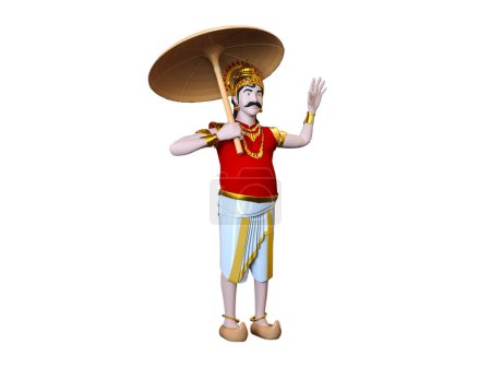 Téléchargez les photos : La légende du roi Mahabali .3d image de rendu. - en image libre de droit