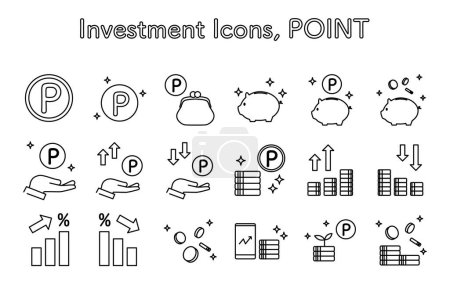 Illustration for Icon of rewards points, simple line drawing illustration, Vector Illustration - Royalty Free Image