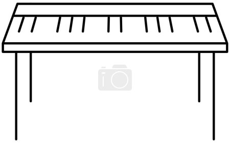 Illustration for Music, simple keyboard icon (keyboardist), Vector Illustration - Royalty Free Image